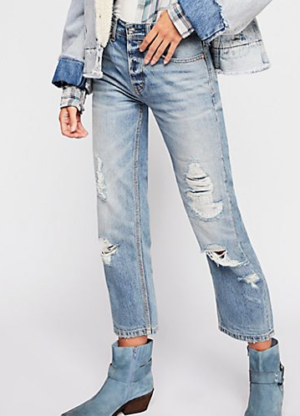 RUGGED STRAIGHT JEANS FREE PEOPLE