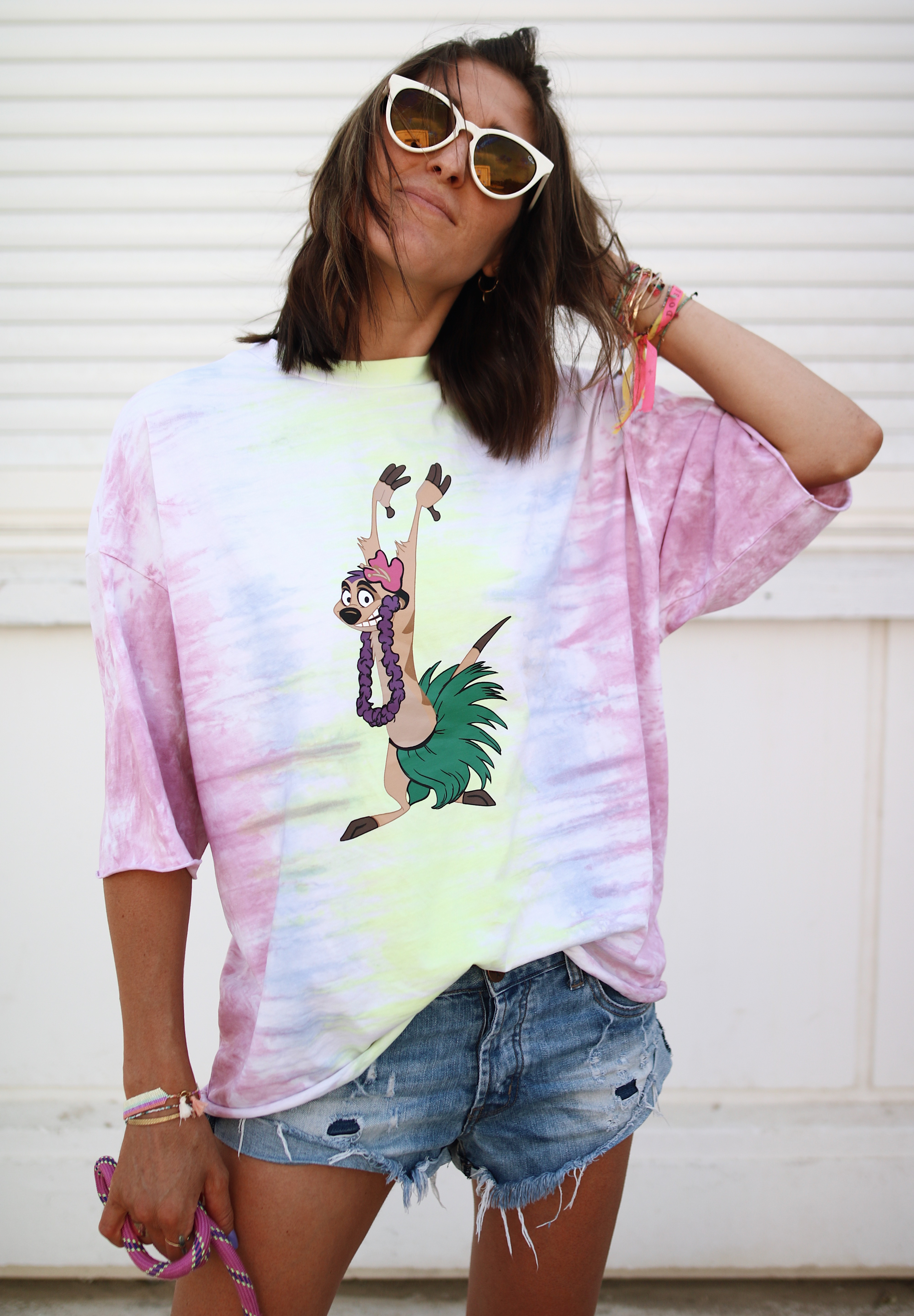 @chon.and.chon www.chonandchon.com - LION KING TEE - tie and dye tee, timon t shirt, tie and dye top, casual summer look