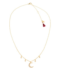 luna star pave necklace