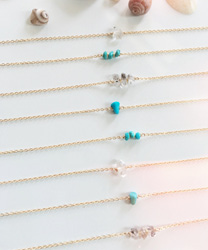 Gold String Bracelet 1 | 1 tiny turquoise gem timka jewelry