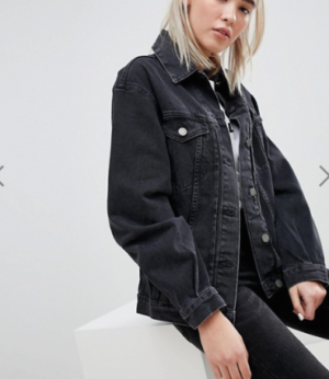 Veste en jeans noir Asos