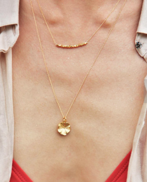 COLLIER FEUILLE DE LOTUS EN PLAQUÉ OR GOLD FILLED, BIJOU FIN, MINIMALISTE, IDÉE CADEAU FEMME BY MYO