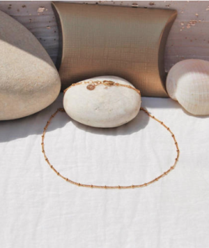 CHOKER CHAÎNE SATELLITE/DOUBLE MAILLE DENISA EN PLAQUÉ OR GOLD FILLED – COLLIER RAS DE COU, MINIMALI myojewel