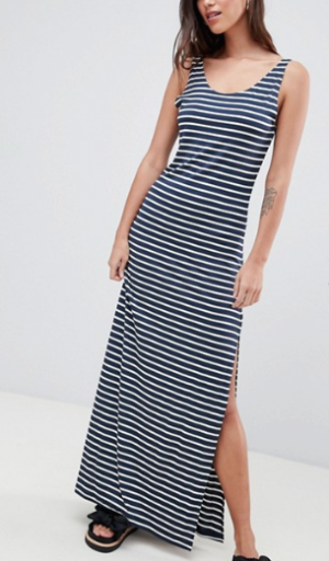 VILA – ROBE LONGUE À RAYURES