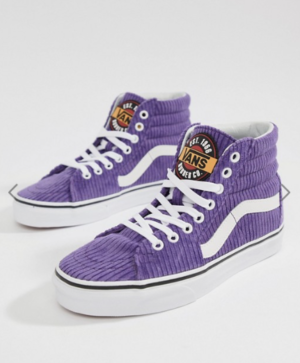 VANS – EXCLUSIVITÉ ASOS – BASKETS MONTANTES EN VELOURS CÔTELÉ – VIOLET SK8