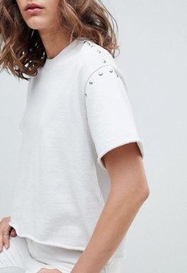 ALLSAINTS – T-SHIRT EN JERSEY ORNÉ DE CLOUS