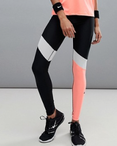NIKE TRAINING – POWER – LEGGINGS EN COLOR BLOCK – ROSE