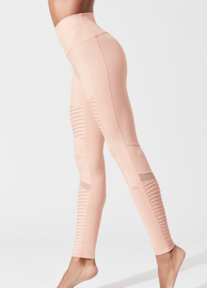 HIGH-WAIST MOTO LEGGINGS IN NECTAR/NECTAR GLOSSY