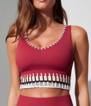 CROCHET BANDED IN RED DAHLIA Carbon 38