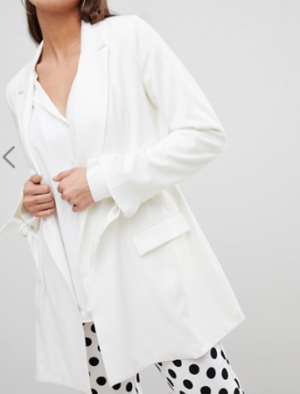 IVYREVEL – BLAZER BLANC AVEC LIEN AUX POIGNETS