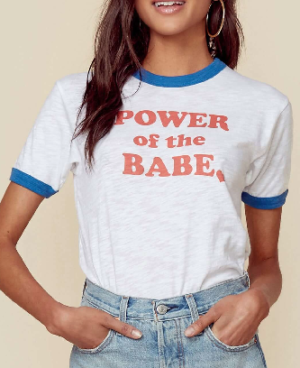 POWER OF THE BABE RINGER TEE