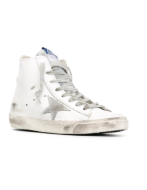 GOLDEN GOOSE DELUXE BRAND FRANCY HI-TOP SNEAKERS – WHITE
