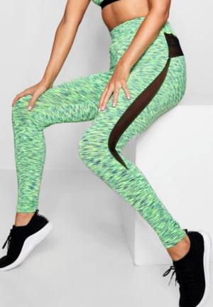 Ria Fit Spacedye High Waisted Running Legging Boohoo
