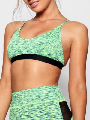 SOUTIEN-GORGE DE SPORT SPACEDYE ET DÉCOLLETÉ PLONGEANT FIT Boohoo