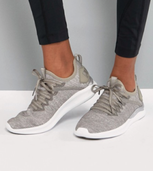 PUMA – IGNITE FLASH EVOKNIT – BASKETS DE COURSE – TAUPE