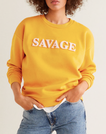 SWEAT-SHIRT MESSAGE FAUSSE FOURRURE – F POUSWEATSHIRTS FEMME