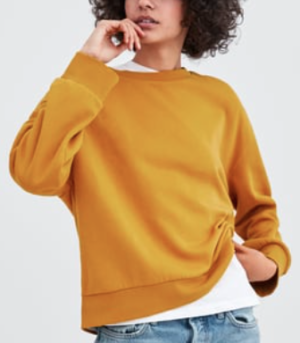 sweat basic jaune zara