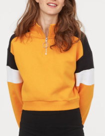SWEAT À COL DROIT jaune h&m
