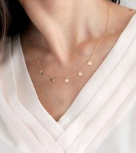 COLLIER SEQUINS ROND PLAQUÉ OR GOLD FILLED JAUNE, IDÉE CADEAU FEMME, BIJOU FIN, SUPERPOSITION BY MYO jewel