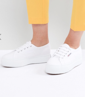 SUPERGA – 2790 – LINEA – BASKETS À PLATEFORMES – BLANC