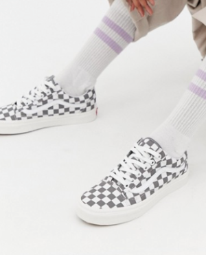 VANS – OLD SKOOL – BASKETS À DAMIER – GRIS