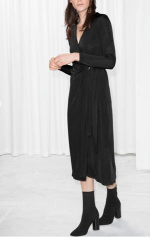 O-Ring Belted Midi Dress