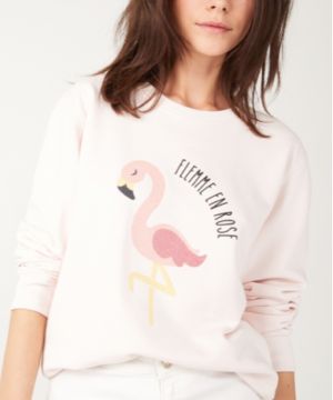 SWEAT FLEMME EN ROSE