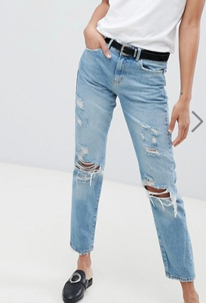 Pieces – Jean mom effet vieilli