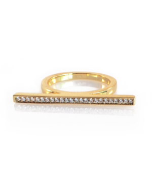 CZ Bar ring elizabeth stone jewelry