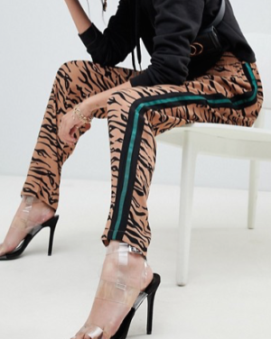 Na-kd – Pantalon de survêtement à imprimé tigre et à rayures