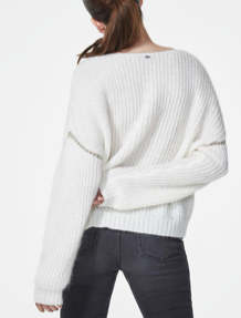 PULL CROPPED ÉCRU FEMME IKKS
