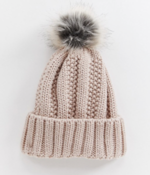 STITCH & PIECES – BONNET À POMPON – BLUSH