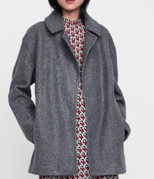 MANTEAU À REVERS LARGES zara