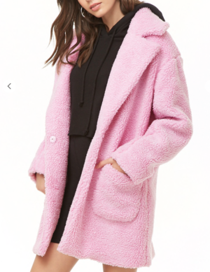 FAUX SHEARLING COAT FOREVER 21