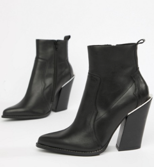 ASOS DESIGN – Elka – Bottines style Western en cuir de qualité supérieure