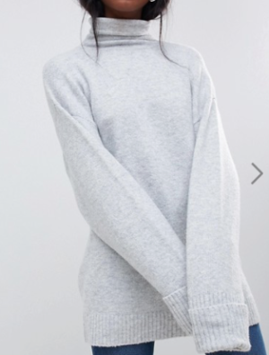 ASOS DESIGN Tall – Pull en tricot épais oversize avec col montant