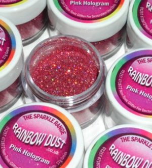 Rainbow Dust Colorant Alimentaire Briller Scintiller Glitter Pour Décoration de Gâteau – HOLOGRAMME ROSE