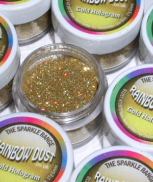 Rainbow Dust Colorant Alimentaire Briller Scintiller Glitter Pour Décoration de Gâteau – HOLOGRAMME OR