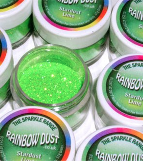 Rainbow Dust Colorant Alimentaire Briller Scintiller Glitter Pour Décoration de Gâteau – STARDUST CITRON VERT