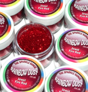 Rainbow Dust Colorant Alimentaire Briller Scintiller Glitter Pour Décoration de Gâteau – JEWEL FEU ROUGE