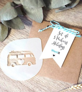 SET DE 5 POCHOIRS HOLIDAYS POUR CAFÉ OU BISCUITS