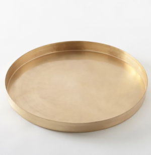 LA REDOUTE INTERIEURS Plateau rond SOLADOR en métal doré