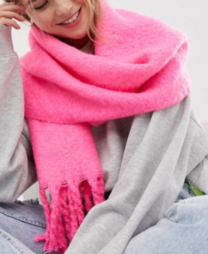 New Look – Écharpe unie fluo – rose