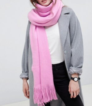 ASOS DESIGN – Écharpe longue à pampilles en maille ultra-douce