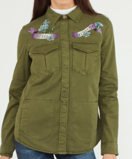 Surchemise esprit militaire brodée GUESS
