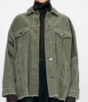 VESTE EN VELOURS CÔTELÉ ZARA