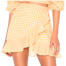 LOVERS + FRIENDS AFFECTION SKIRT IN TANGERINE