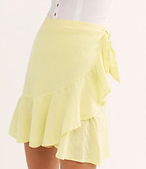 Ruffle My Feathers Mini Skirt FREE PEOPLE