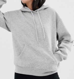 Monki – Hoodie classique oversize – Gris