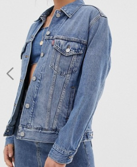 Levi’s – Ex – Veste camionneur en jean coupe boyfriend